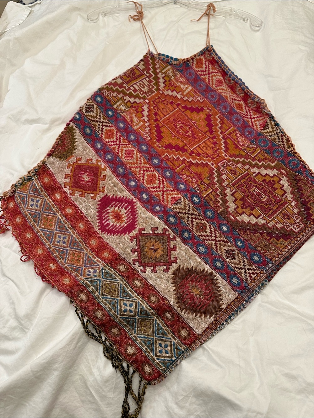 Handmade boho multi color crop  top